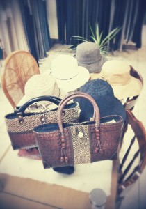 帽子、かごバッグいろいろ