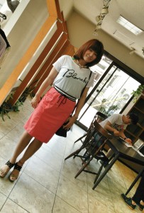 とろみTシャツ女子